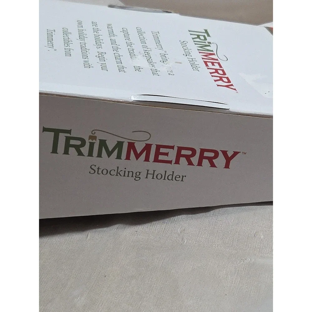 New 2012 Trimmerry Silver Snowman Stocking Holder,‎ NIB 8
